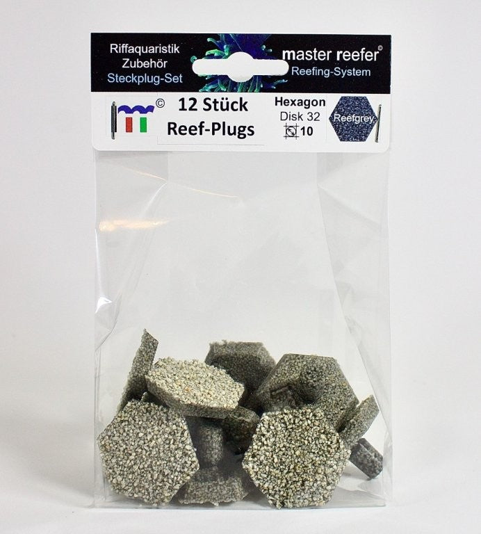 Hexagon Reef-Plug System 30mm // 10mm Pin