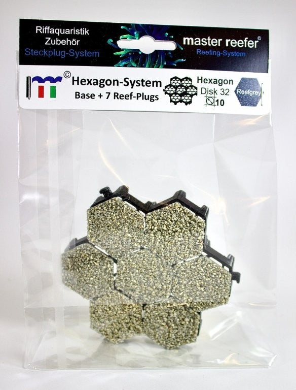 Hexagon Reef-Plug System 30mm // 10mm Pin