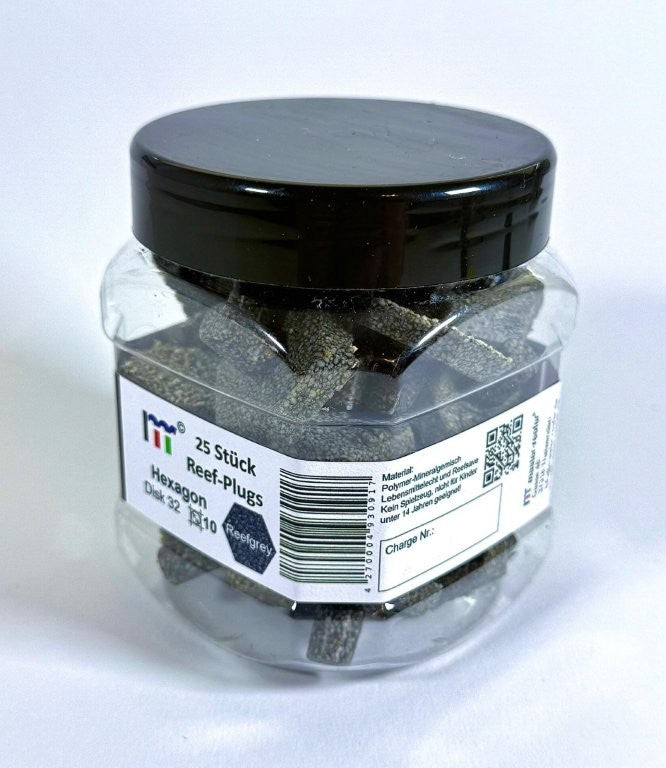 Hexagon Reef-Plug System 30mm // 10mm Pin